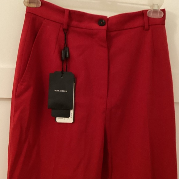 Dolce & Gabbana Vibrant Red Pants - Picture 1 of 4